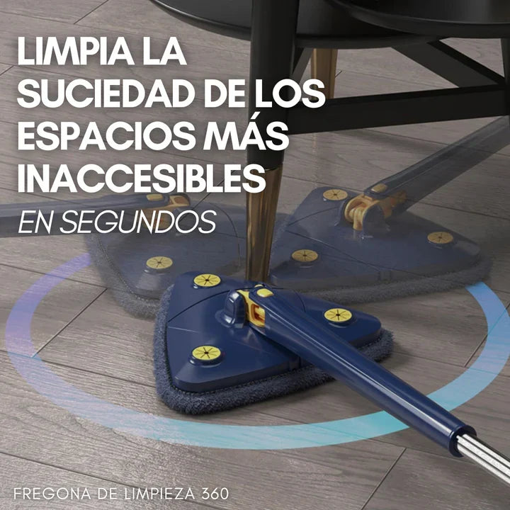 SuperMop® - Fregona 360º Autoescurrible + Kit 5 Paños de recambio