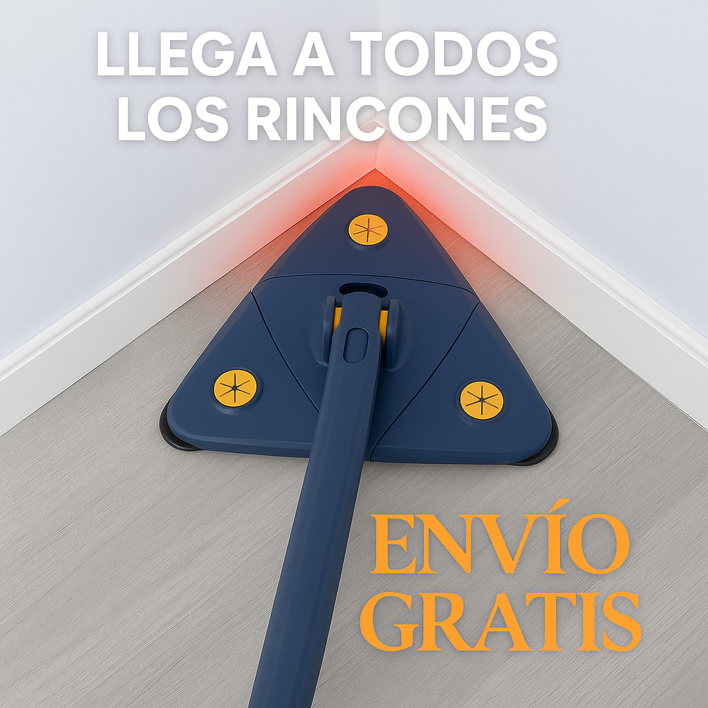 SuperMop® - Fregona 360º Autoescurrible + Kit 5 Paños de recambio