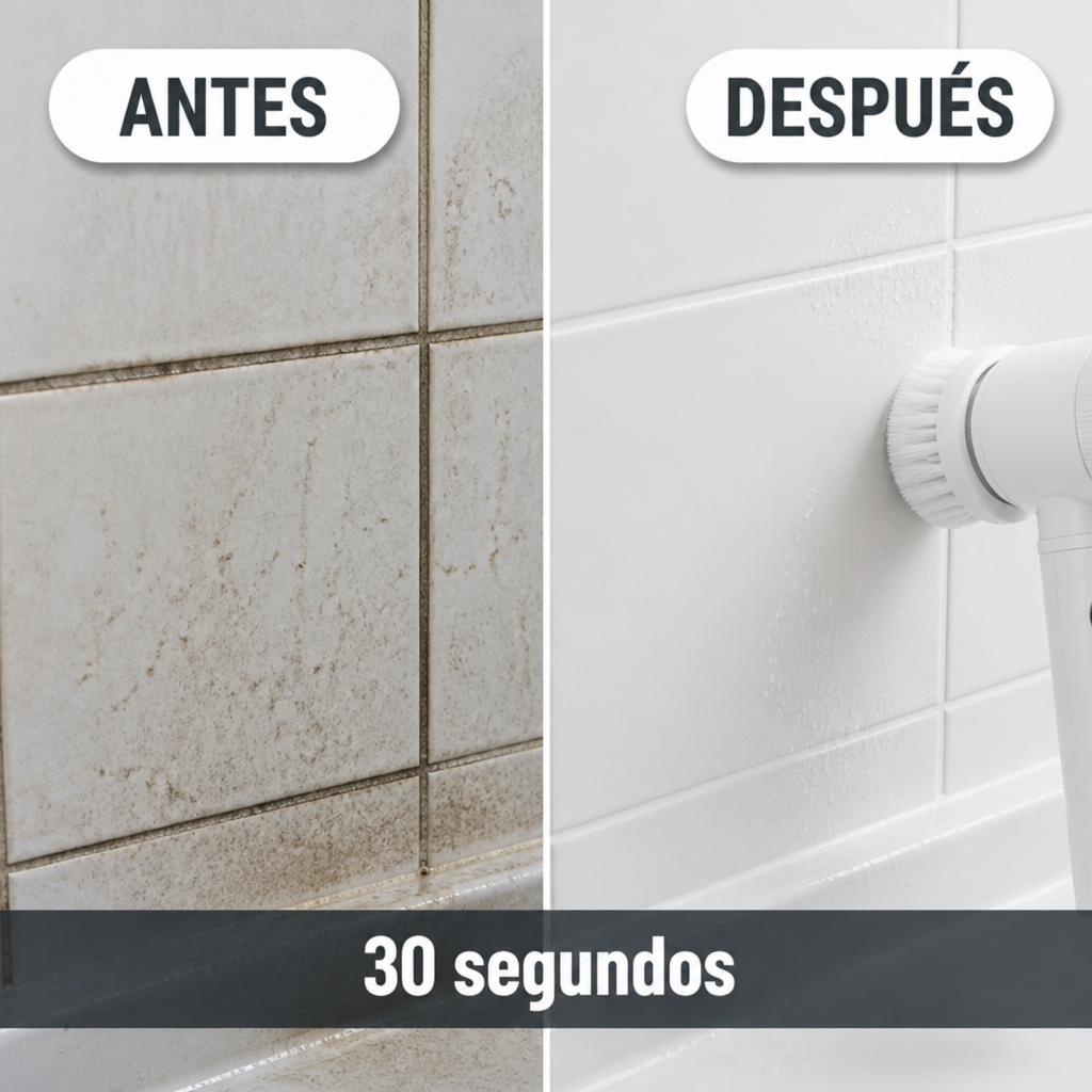 PowerScrub® - Cepillo de Limpieza Eléctrico Inalámbrico + Kit 3 Cabezales