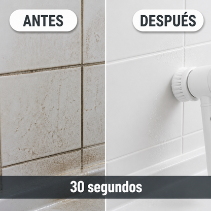 PowerScrub® - Cepillo de Limpieza Eléctrico Inalámbrico + Kit 3 Cabezales